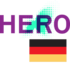 Hero-logo m/tysk flagg