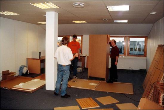 Bilde fra innflyttingen i Sverdrupsgate 23, romjula 1997